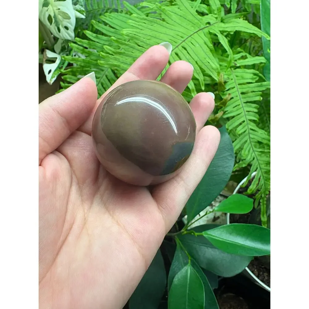Polychrome Jasper Sphere – Earthy Red & Grey Orb - Picture 4 of 10